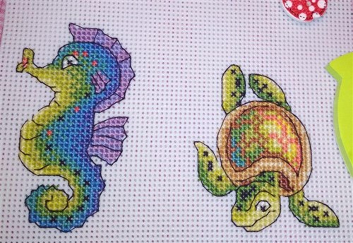 Sea Dwellers SR-414  Plastic Canvas Counted Cross Stitch Kit