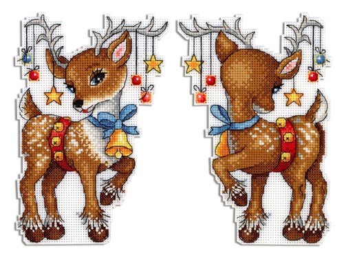 Christmas Helper SR-452 Plastic Canvas Counted Cross Stitch Kit