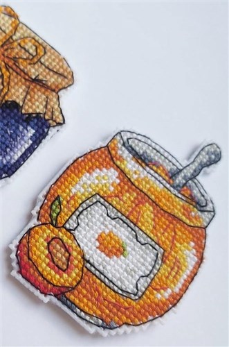 Jam Bottles SR-454 Plastic Canvas Counted Cross Stitch Kit