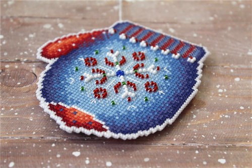 Frosty Mitten SR-457 Plastic Canvas Counted Cross Stitch Kit