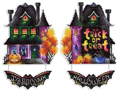 Trick or Treat SR-495  Plastic Canvas Counted Cross Stitch Kit