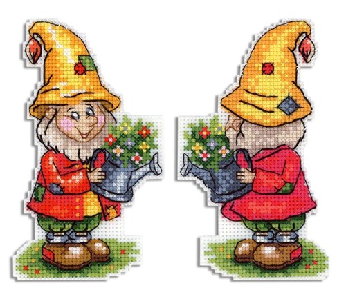 Garden Gnome SR-821 Plastic Canvas Counted Cross Stitch Kit