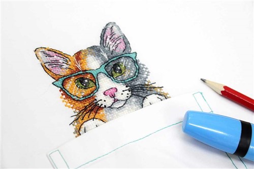Cat Cross Stitch on Clothes kit B-247 / SV-247