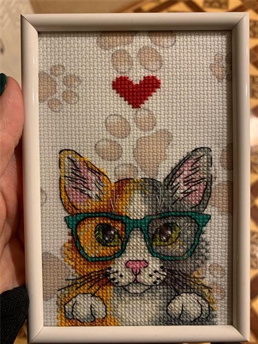 Cat Cross Stitch on Clothes kit B-247 / SV-247