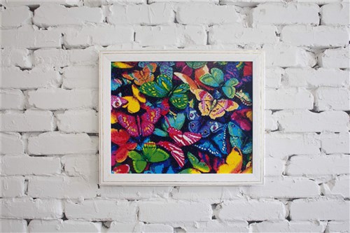 Rainbow Butterflies WD057 18.9 x 14.9 inches Wizardi Diamond Painting Kit