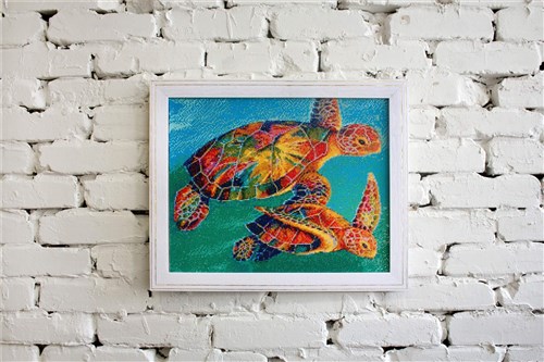 Sea Turtles WD064 18.9 x 14.9 inches Wizardi Diamond Painting Kit