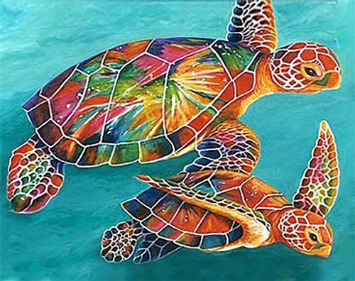Sea Turtles WD064 18.9 x 14.9 inches Wizardi Diamond Painting Kit