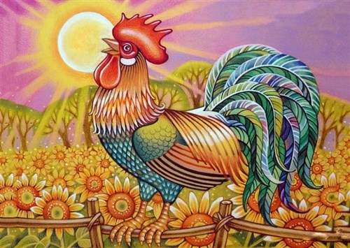 Rooster WD078 14.9 x 10.6 inches Wizardi Diamond Painting Kit