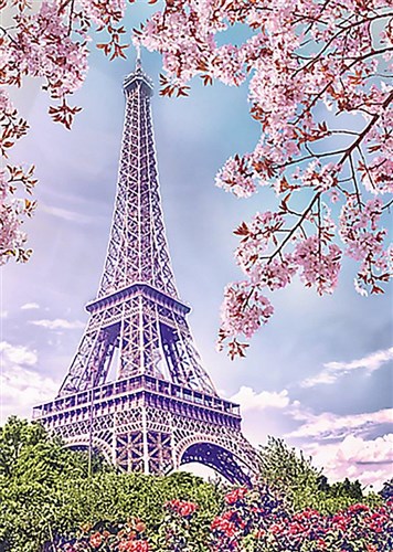 Spring in Paris WD124 10.6 x 14.9 inches Wizardi Diamond Painting Kit