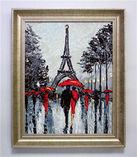 Paris in Rain WD156 14.9 x 18.9 inches Wizardi Diamond Painting Kit