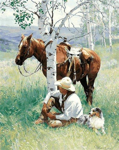 Hunter at Rest CS159 14.9 x 18.9 inches Wizardi Diamond Painting Kit