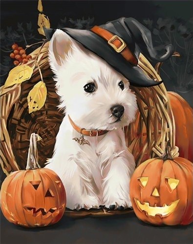 Carnival Dog WD188 14.9 x 18.9 inches Wizardi Diamond Painting Kit