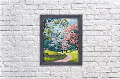 Magic Garden Road WD2345 14.9 x 18.9 inches Wizardi Diamond Painting Kit
