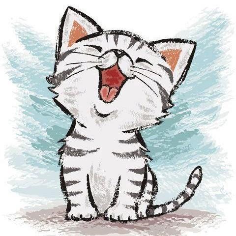 Kitten Meow WD2369 7.9 x 7.9 inches Wizardi Diamond Painting Kit