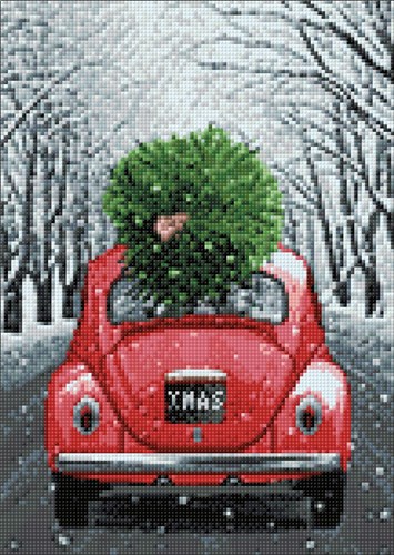 Holiday On Its Way WD2442 10.6 x 14.9 inches Wizardi Diamond Painting Kit