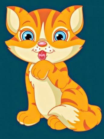 Kitten WD301 5.9 x 7.9 inches Wizardi Diamond Painting Kit