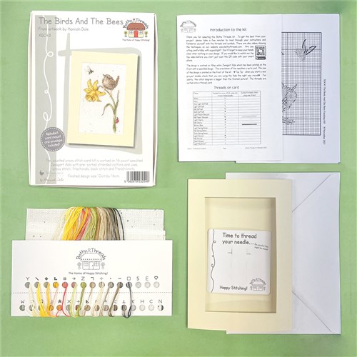 The Birds And The Bees Greetings Card XGC43 Counted Cross Stitch Kit
