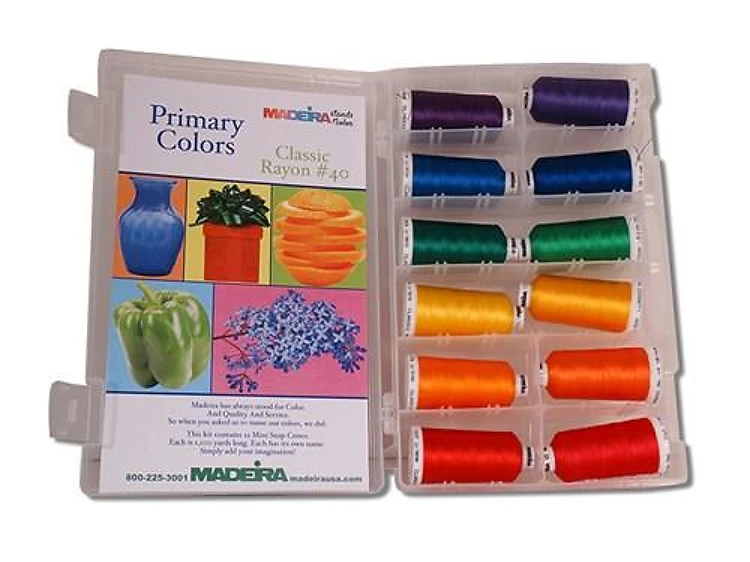 Madeira Classic Rayon Primary Shade Kit