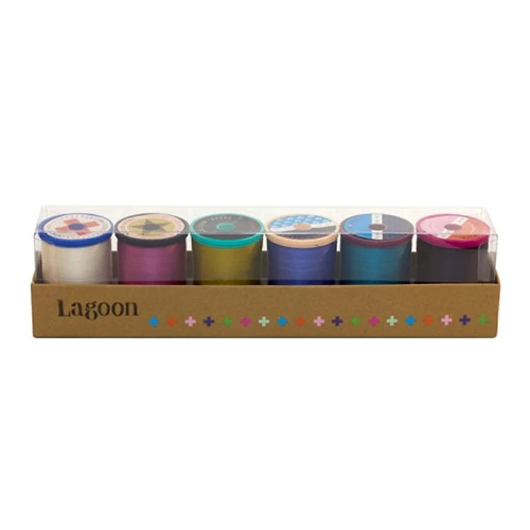 Cotton Plus Steel 50 Wt. Thread - 6 Pack - Lagoon