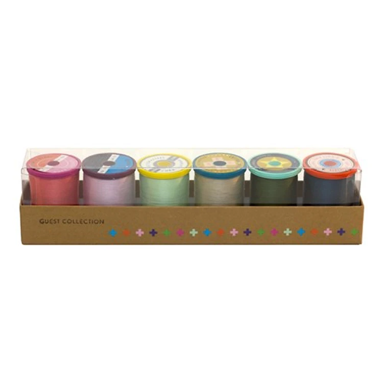 Cotton Plus Steel 50 Wt. Thread - 6 Pack - Guest Collection