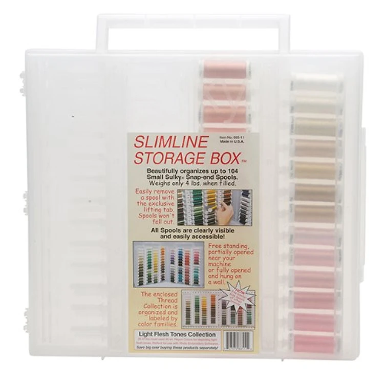 Original Slimline Thread Storage Box - 40 Wt. Rayon Lt. Flesh-tone Colors Collections