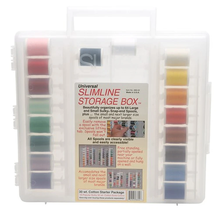 Universal Slimline Thread Storage Box - 30 Wt. Cotton Starter Pkg.