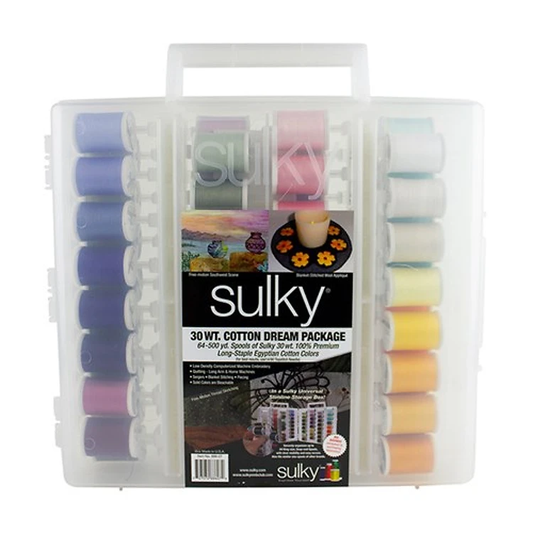Universal Slimline Thread Storage Box -30 Wt. Cotton Dream Pkg.