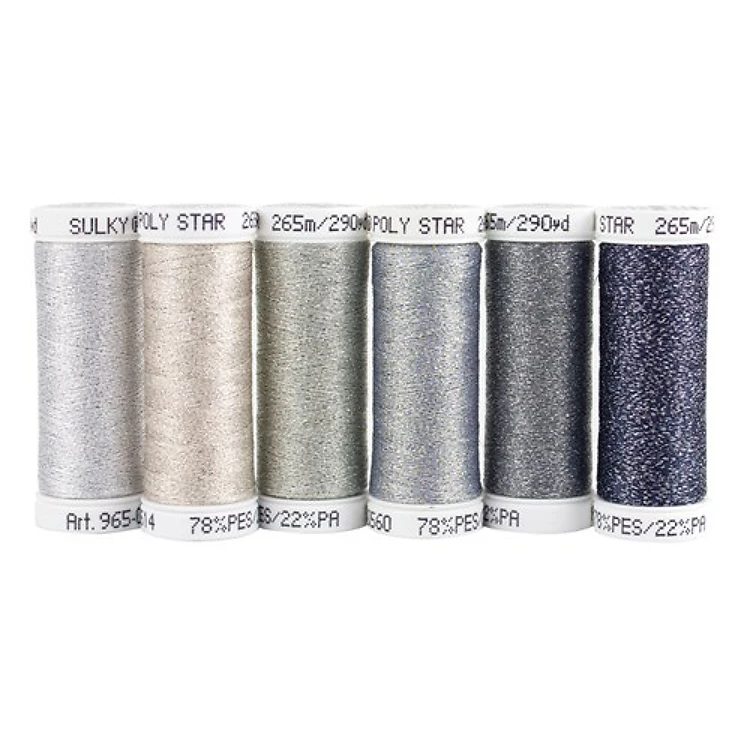 Silver Poly Sparkle 6-pack Sampler