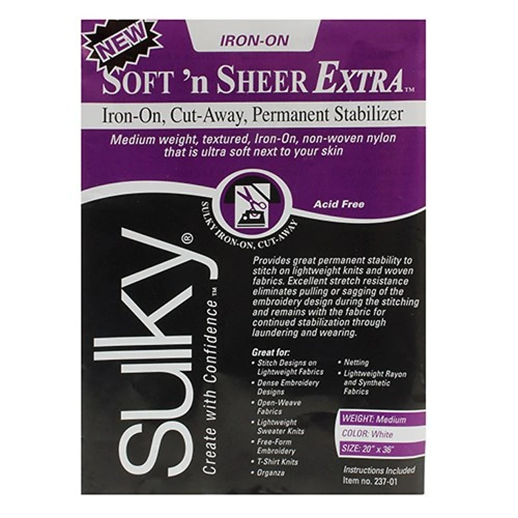 Sulky Soft 'n Sheer Extra Stabilizer - White - 20 x 1 yd. Pkg.