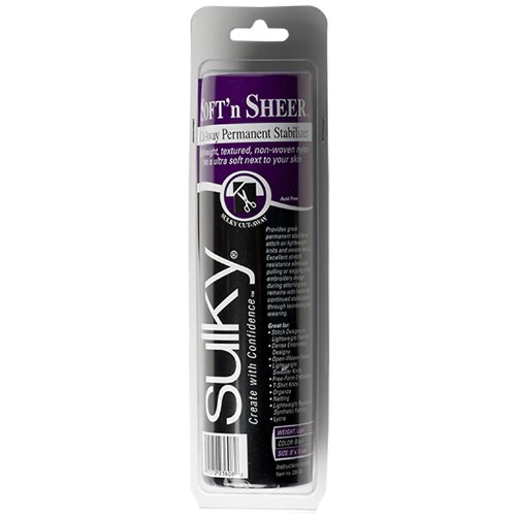 Sulky Soft 'n Sheer Stabilizer - Black - 8 x 11 yd. Roll