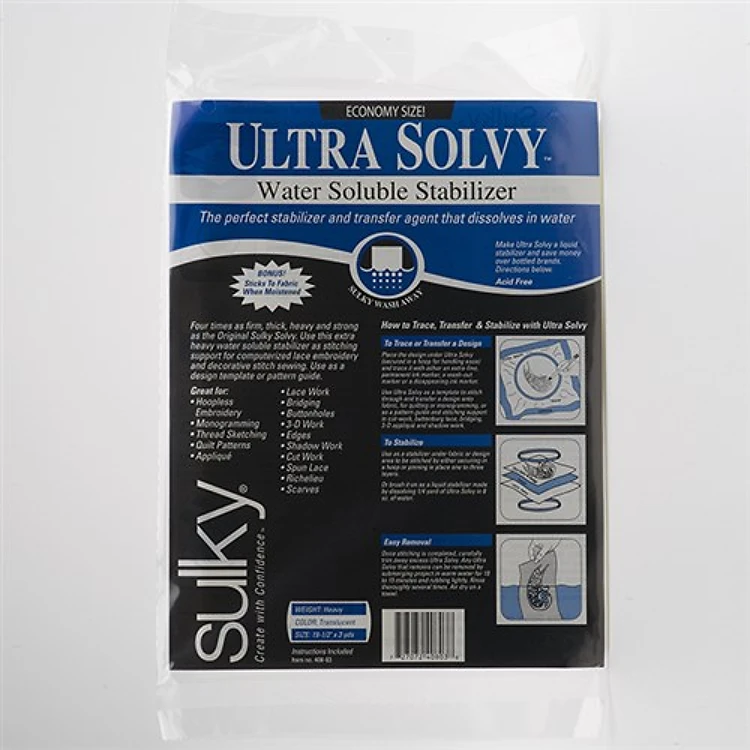 Sulky Ultra Solvy Stabilizer - Translucent - 19.75 x 3 yd. Pkg.