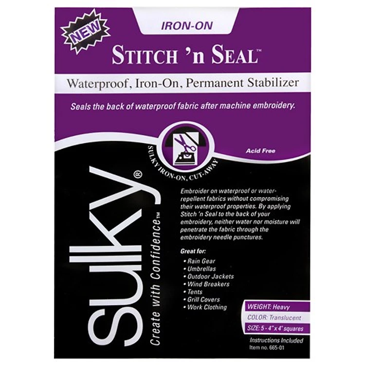 Sulky Stitch n Seal - 4 x 4 - Five Pieces