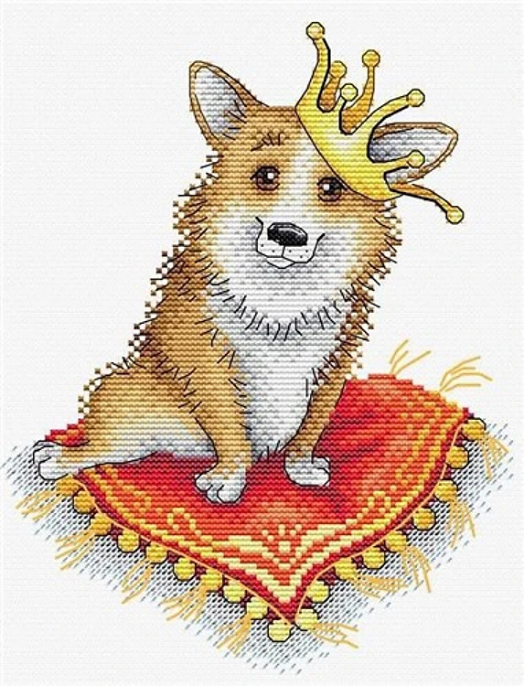 Royal Corgi Counted Cross-Stitch Kit