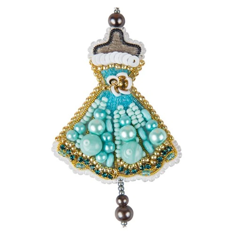Crystal Art Dress Brooch Beadwork Kit