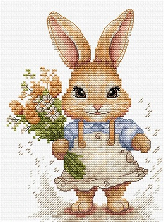 Happy Bunny Counted Cross-Stitch Kit