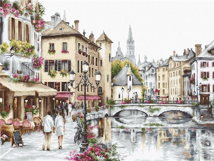 Lake Annecy Counted Cross-Stitch Kit