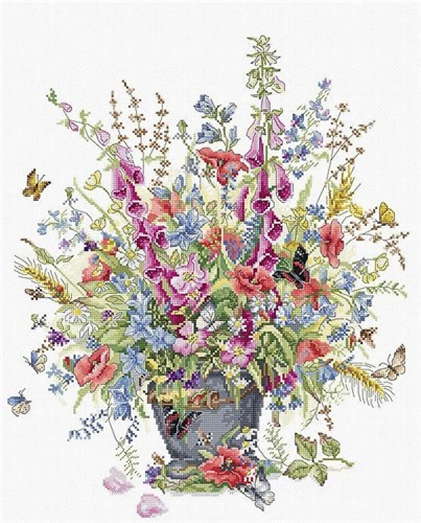 June Bouquet Counted Cross-Stitch Kit