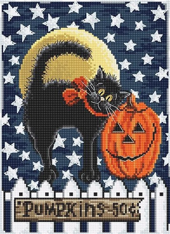 Scaredy Cat Counted Cross Stitch Kit