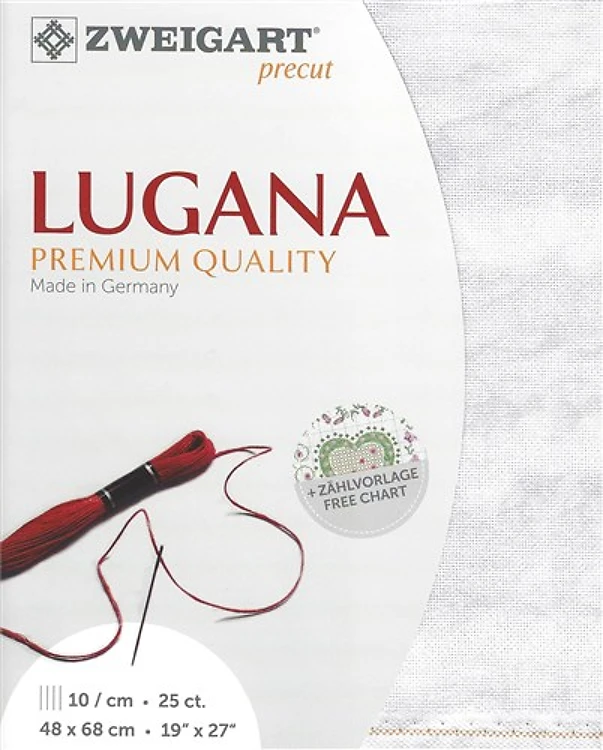 Precut Zweigart Lugana Vintage 25 count Marble