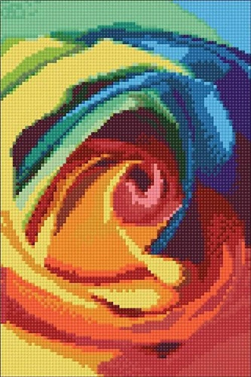 Rainbow Rose Diamond Painting Kit
