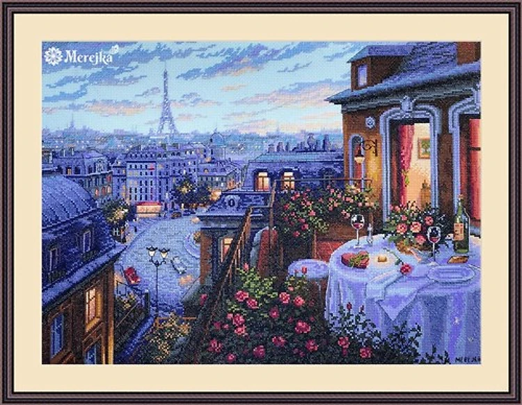 Paris Evening Deja Counted Cross-Stitch Kit