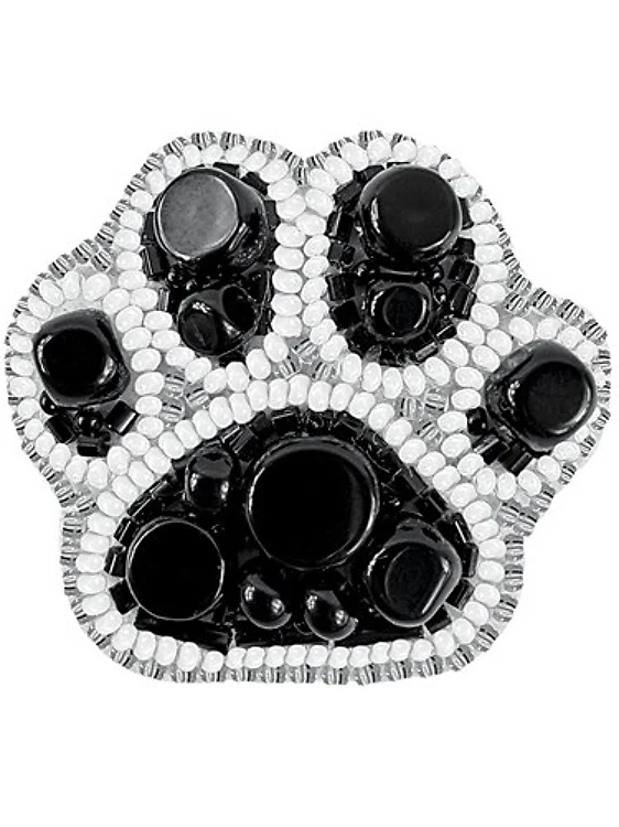 Paw Brooch Crystal Art Beadwork Kit