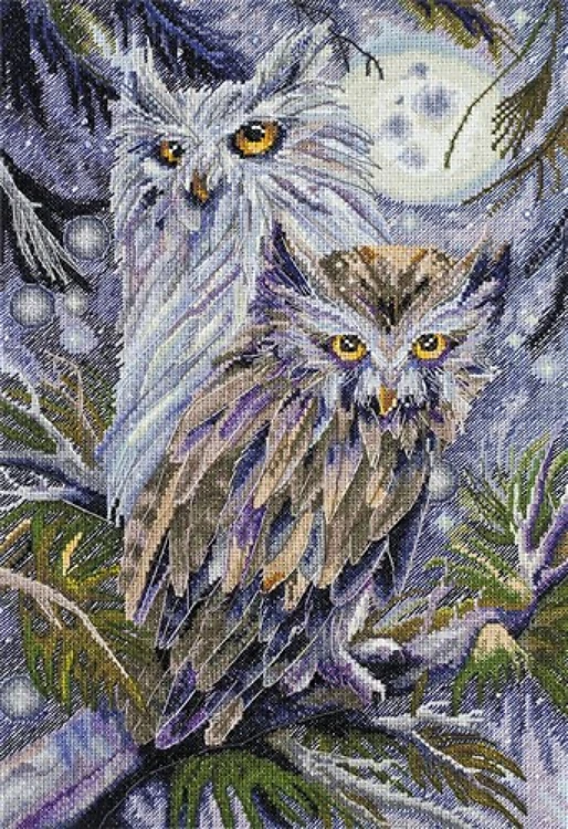 Cross Stitch Kit Owls