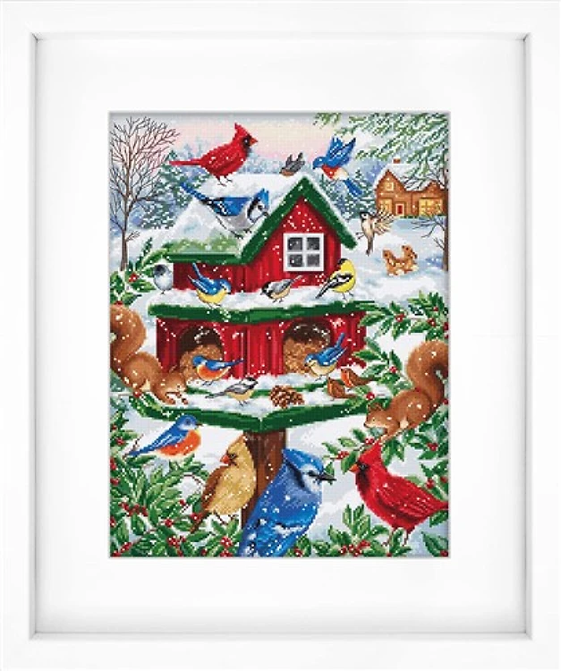 Blissful Bird Feeder Counted Cross-Stitch Kit