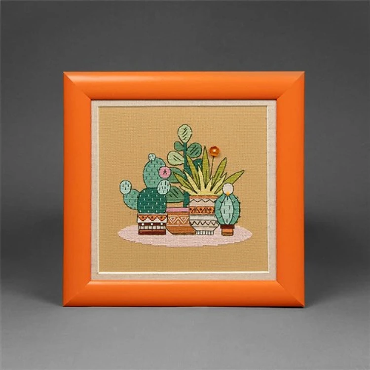 Bright Mexico Counted Cross Stitch Crystal Art Triptych Kit