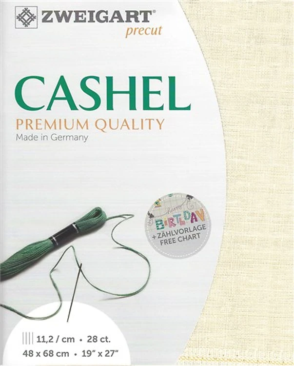 Precut Zweigart Cashel 28 Ct. Cream