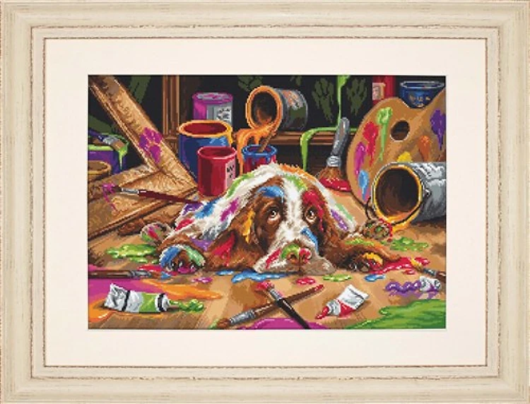 Puppy Picasso Counted Cross-Stitch Kit