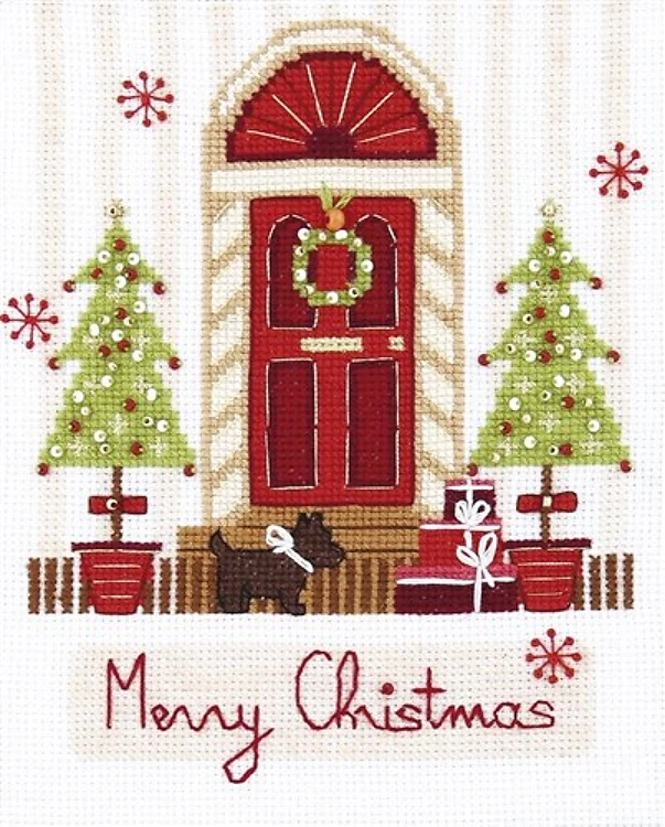Merry CHristmas Crystal Art Cross Stitch Kit