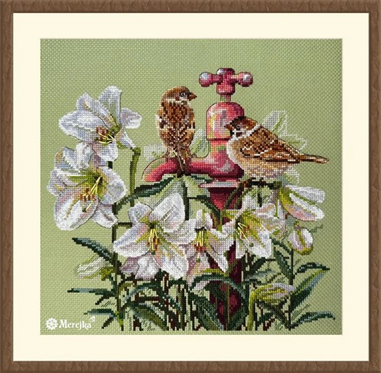 Among The Lilies Counted Cross-Stitch Kit