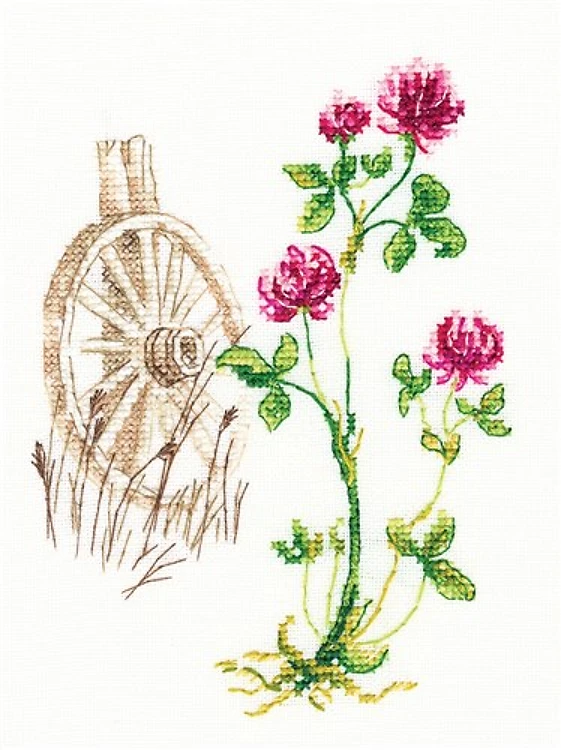 Bloomy Herbs Counted Cross Stitch Kit